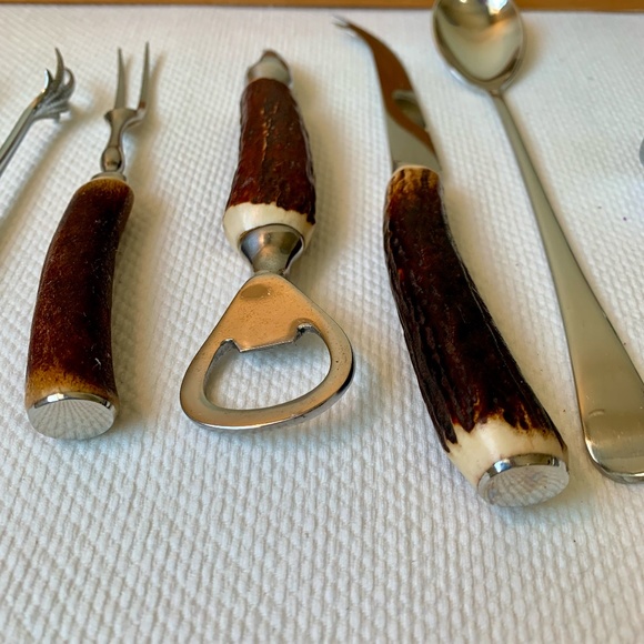 Sheffield Stag Horn Stainless Bartender Set - 7 Piece - George Butler & Co ART - Picture 9 of 14